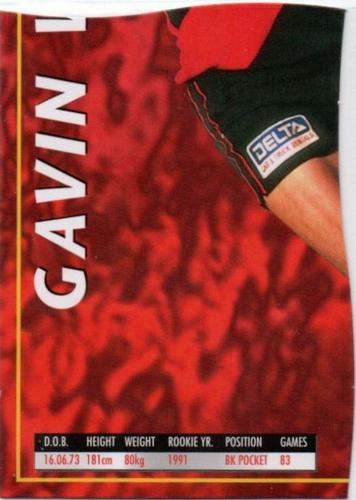 1995 Bewick Enterprises AFLPA Football Quarters #2 Gavin Wanganeen Front